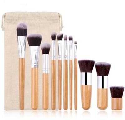 Kamz Natural Beauty Makeup Foundation Brushes Tool Kits Makeup Set (Pack of 11)(Pack of 11)