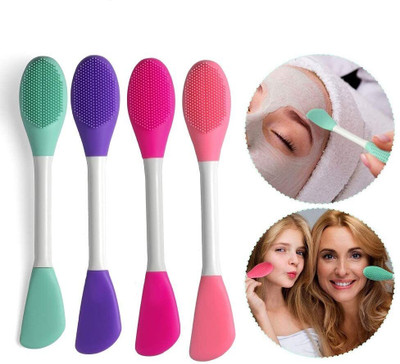 MAHADEV Silicone Brushes, Double-Ended Silicone Face Mask Brush, Facial Cleansing Brush(Pack of 3)