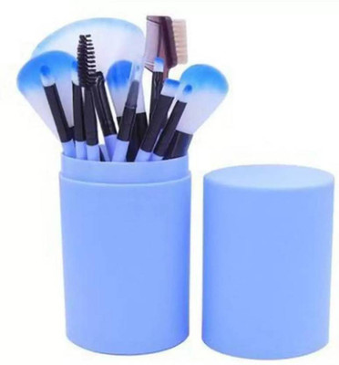 Glowsync Extra Soft 12 Pc Premium Makeup Brush Set with sky blue Storage Box (Pack of 12)(Pack of 12)