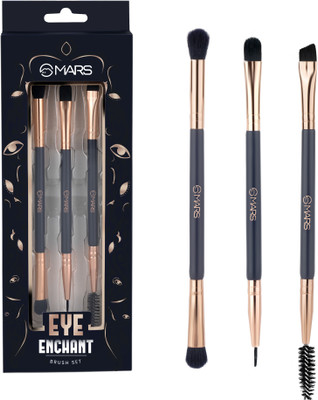 MARS EYE ENCHANTED Brush set | Travel-Friendly | 3 dual-end brushes | Ultra-soft(Pack of 3)