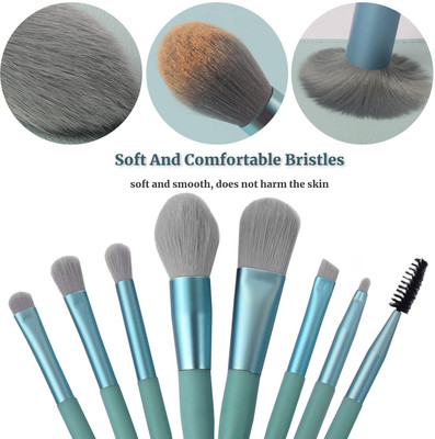 Dazzle Beauty MIN.ARA Makeup Brush Applicator Set of 8 with Premium transparent Pouch(Pack of 8)