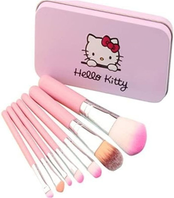 AHSIT Makeup Brush Set of 7 with Hello Kitty Print Box pack of 1(Pack of 7)