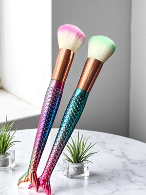 LYTIX 2PCS Makeup Face Powder Brush Set | Soft Bristle Blending Brushes(Pack of 2)