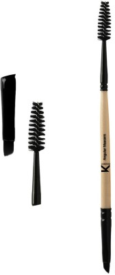 KINDED Mascara Spoolie and Angular Eyebrow 2 in 1 Makeup Brush Soft Bristles(Pack of 1)