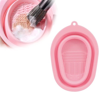 Varni Silicon Makeup Brush Cleaning Bowl Makeup Brush Cleaner Pad(Pack of 1)