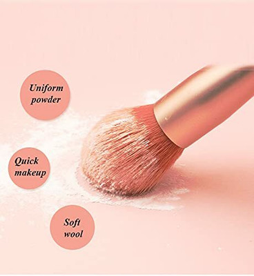 AARADHYAM AS makeup brushes with wooden handles to effortlessly get ready Set of 8(Pack of 8)