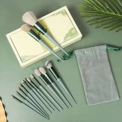 hadleyu Makeup Brushes Set 13 Pcs Eye Shadows Make Up Brushes Kit with Storage Bag(Pack of 13)