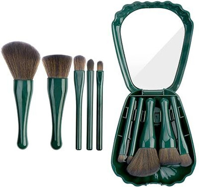 KANALA ENTERPRISE Mini Makeup Brushes Set with Mirror 5 Pcs Brushes Kit Case(Pack of 5)