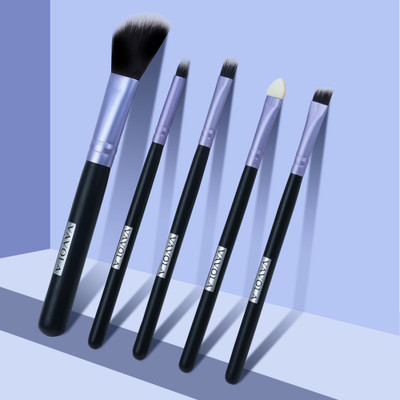 NFI essentials Soft Bristle Makeup Brush Set of 5 For Face & Eye Cosmetic Brushes Kit(Pack of 5)