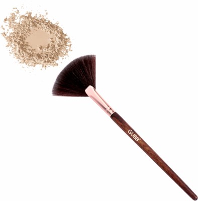 GUBB Fan Brush For Face Makeup Highlighter, Professional Wooden Makeup Brush Single(Pack of 1)