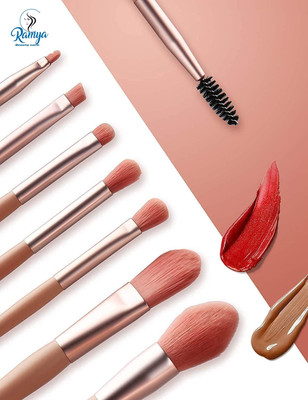 AARADHYAM Rm Makeup Brushes 8Pcs Set Mini Premium Synthetic Foundation Brush(Pack of 8)