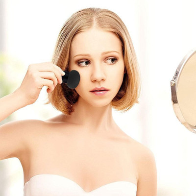 THTC Makeup Powder Puff with Case Mushroom Sponge Applicator Foundation Puff Brush(Pack of 1)