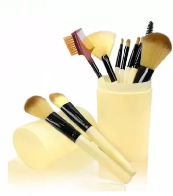 Elecsera Makeup Brush Set with Storage Barrel Box Pack of 12(Pack of 12)