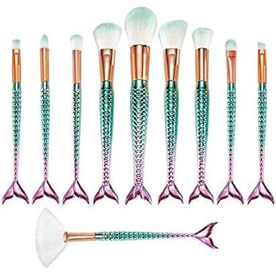 Zailie Eyeshadow Blending Fish Tail Makeup Brushes Set- Multicolour, 10 Pieces(Pack of 10)