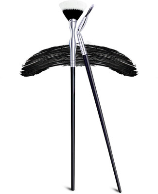 Gleva Eyelash Brush, Folding Angle Scalloped Lash Brush, Mascara Fan Brush(Pack of 2)