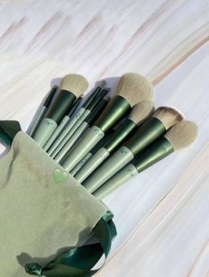 Zailie Professional 13pc Makeup Brush Set with soft fluffy pouch (Pack of 13)(Pack of 13)