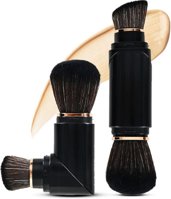 Gleva 2 in 1 Retractable Makeup Brush with Soft Bristles for Precise Application(Pack of 1)