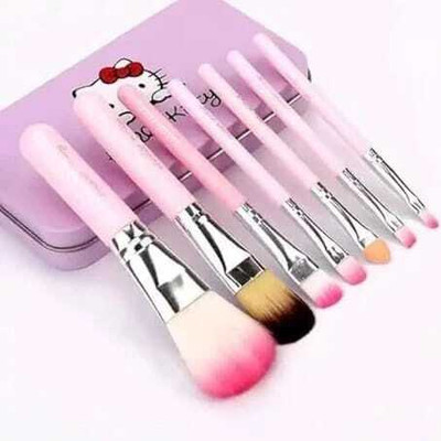 Mecovip Mini Pink Makeup Brush Set (Pack of 7 )(Pack of 7)
