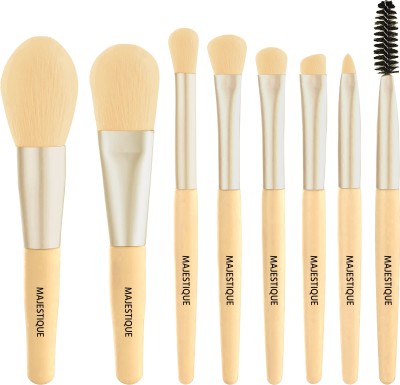 MAJESTIQUE Makeup Brush Set 8Pcs Cosmetics for Face Concealer Makeup Kit Antique White(Pack of 8)