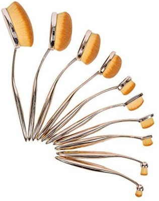 Puna Store Oval Brush Set, Gold, 10 Pieces(Pack of 10)