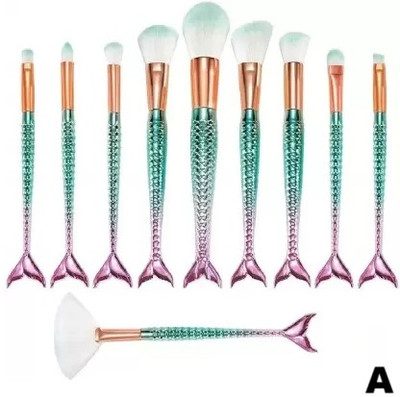 YEMIX MAKEUP BRUSH FISH MERMAID TAIL A(Pack of 10)