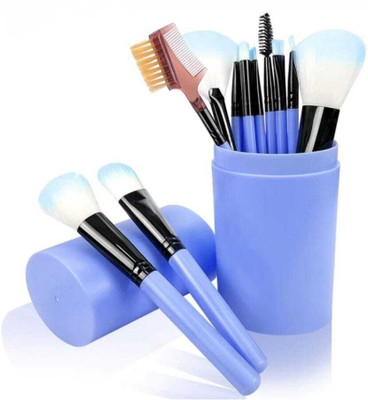 mkldsrh professional 12 piece face and eye make up brush set with storage barrel(Pack of 12)