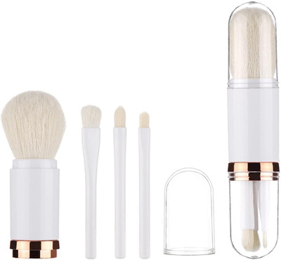 Syco Style 4 in 1 Retractable Makeup Brush Set Portable Travel(Pack of 4)