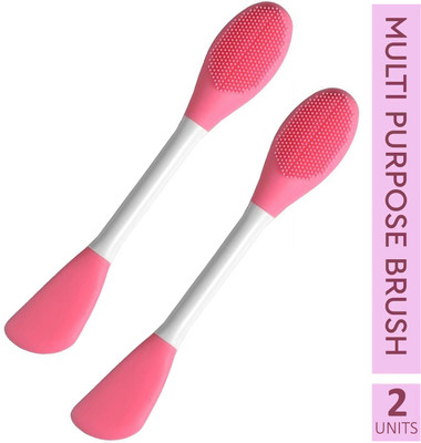 BELLA HARARO Multipurpose Soft & Flexible Silicone Face Scrubber & Exfoliating Brush - Peach(Pack of 2)