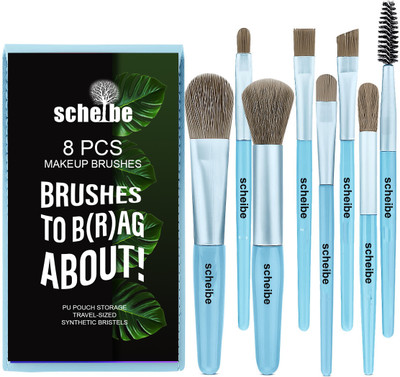 Scheibe 8 pcs Multipurpose High Quality Makeup Brush Set With Storage(Pack of 8)