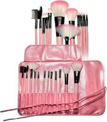 Kamz Beauty Professionals 12pcs Makeup Brush Set With PU Leather Pouch (pink)(Pack of 12)