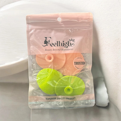 feelhigh 4 Face Scrub, Soft Silicone Facial Cleansing Brush Face Exfoliator(Pack of 4)