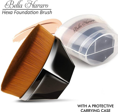 BELLA HARARO Hexagon Face Blush. Liquid, Cream & Powder Makeup Foundation Brush with Case(Pack of 1)