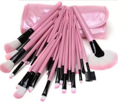 SUBHMUN Beauty Professional Series Makeup Brush Set With Leather Pouch – Pink(Pack of 32)