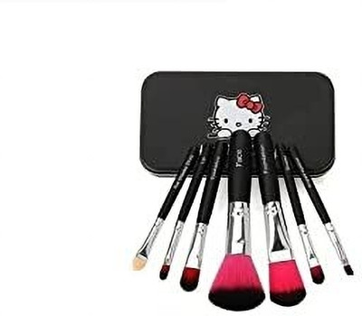 Zailie 7 Pcs black color hello kitty makeup brush set(Pack of 7)