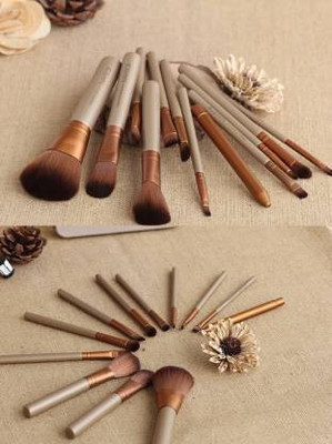 zukrave Soft Naked Makeup Brush Set with Storage Box Anti Microbial Foam Makeup Brush(Pack of 12)