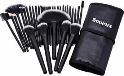 SMIETRZ Professional Beauty Brushes Set with leather pouch kit(Pack of 24)