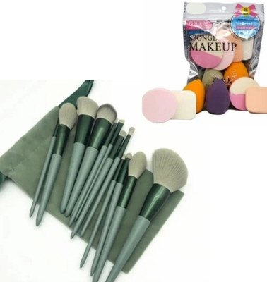 MISTY ALLE 13 PCE MAKEUP BRUSHES WITH 6 IN 1 SPONGE PUFF(Pack of 20)