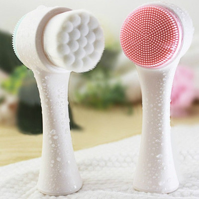 bosig Exfoliating Brush Facial Wash Massage Soft Scrubber Bamboo Fiber Double Sided(Pack of 1)