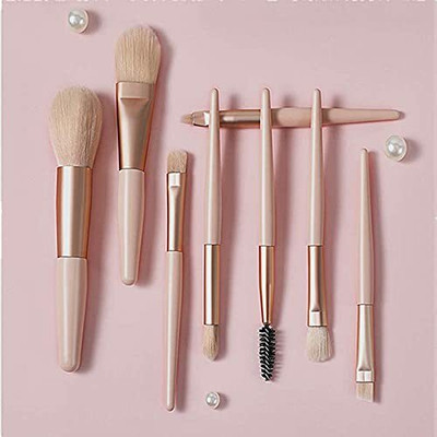 AARADHYAM Son Makeup Brushes 8Pcs Set Mini Premium Synthetic Foundation Brush(Pack of 8)