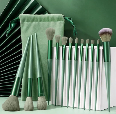 ADJD Makeup Brush Applicator Set of 13 with Premium pouch(Pack of 13)