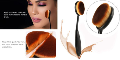 SEUNG Oval Black Professional Foundation Brush(Pack of 1)