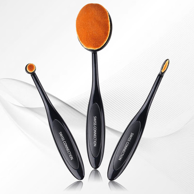 SCN BEAUTY 3-in-1 Oval Makeup Brush Set – Foundation, Concealer & Eyeshadow Applicators(Pack of 3)