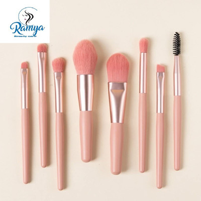 AARADHYAM Nancy Makeup Brushes 8Pcs Set Mini Premium Synthetic Foundation Brush(Pack of 8)