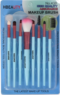 Rudrav 8-Piece Makeup Brush Set High-Quality Assurance Makeup Tools for Application(Pack of 8)