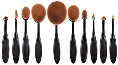Ffever Multipupurse Professional Oval Face Makeup Brushes 10 Pcs Set(Pack of 10)
