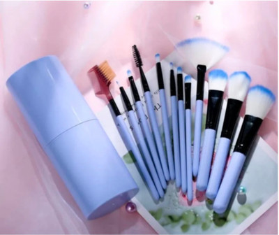 ghorela Makeup Brush Set with multi colour AL Storage Box (Pack of 12)(Pack of 1)