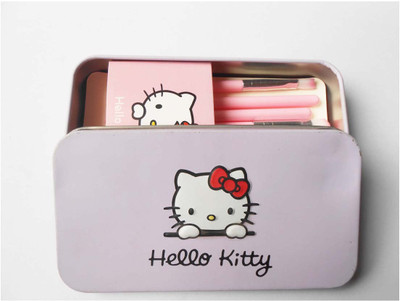 Rishikaenterprises Hello Kitty Make-Up Brush Set Of 7 With Mini Case (Pack of 1) 0072(Pack of 7)