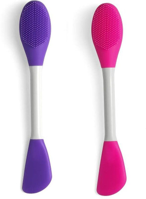 SUKEYBA Silicone Face Mask Applicator & Lip Facial Cleansing Brush(Pack of 2)
