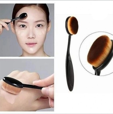 D-Top Make Up Foundation Powder Concealer Oval Blending Brush (Pack of 1)(Pack of 1)