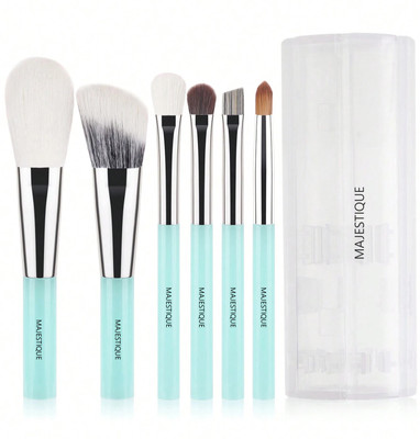 MAJESTIQUE Soft Bristles Makeup Brush Set- Women Make Up Brush Kit with Foldable Case-6 Pcs(Pack of 6)